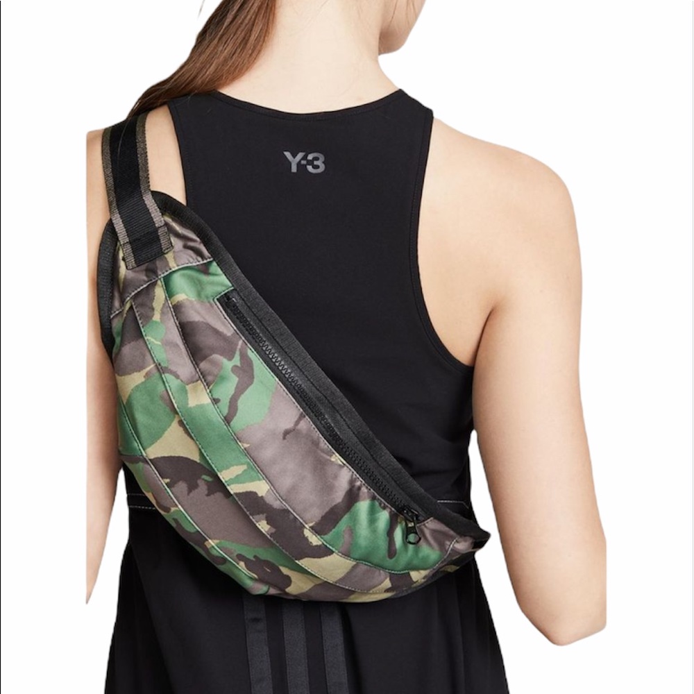 NEW Pam & Gela Belt Bag Crossbody Fanny Pack Camo Print Grunge Purse NWT $175